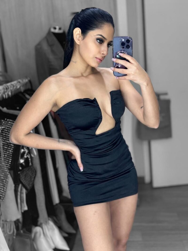 VESTIDO SATINADO NEGRO