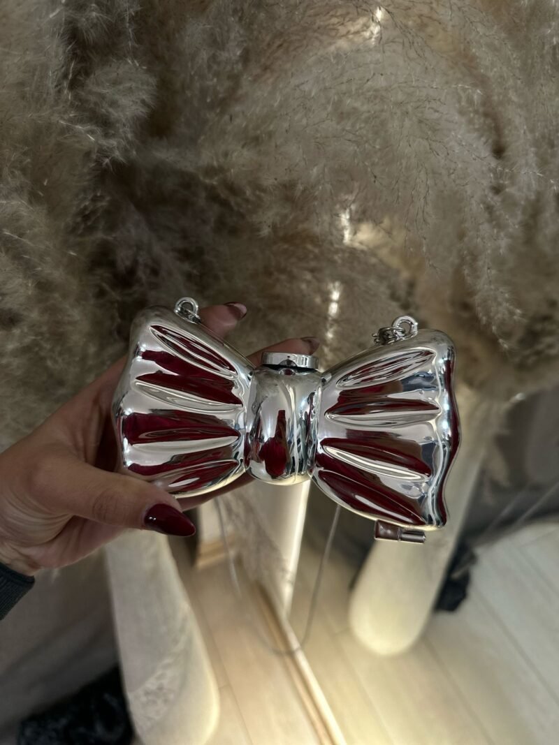 CARTERA LAZO PLATEADA